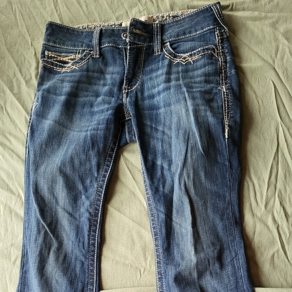 Ariat Women's Boot Cut Jeans in Faded Dark Blue